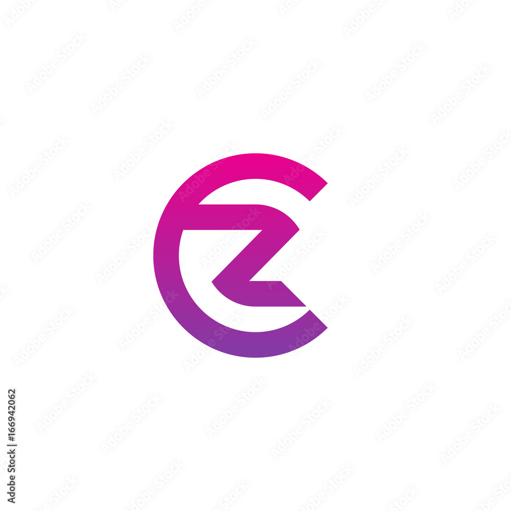 Initial letter cz, zc, z inside c, linked line circle shape logo, purple pink gradient color
Initial letter cz, zc, z inside c, linked line circle shape logo, purple pink gradient color