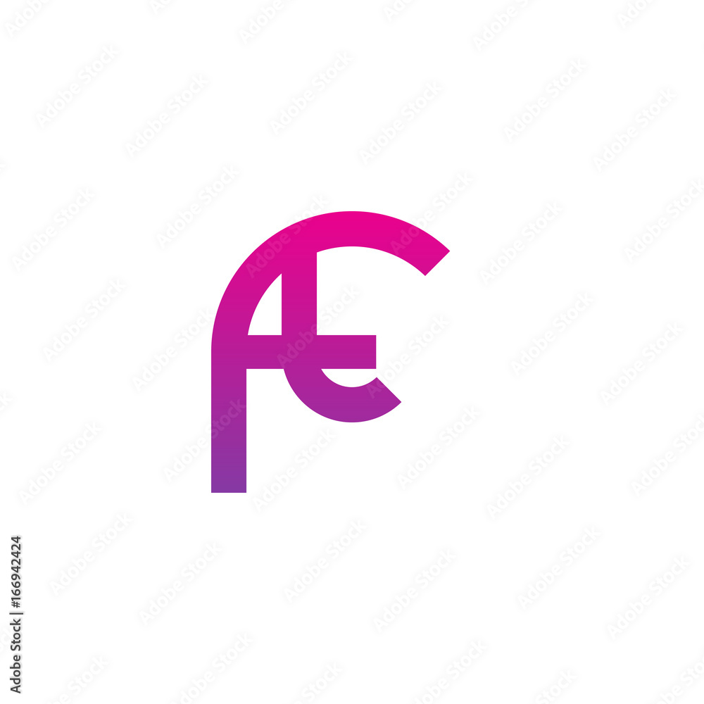 Initial letter ft, tf, t inside f, linked line circle shape logo, purple pink gradient color Initial letter ft, tf, t inside f, linked line circle shape logo, purple pink gradient color