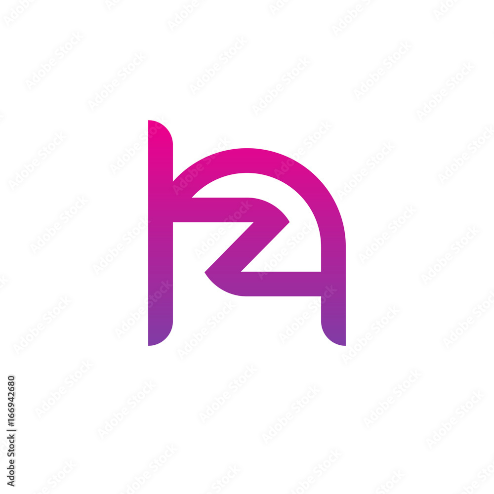 Initial letter hz, zh, z inside h, linked line circle shape logo, purple pink gradient color Initial letter hz, zh, z inside h, linked line circle shape logo, purple pink gradient color