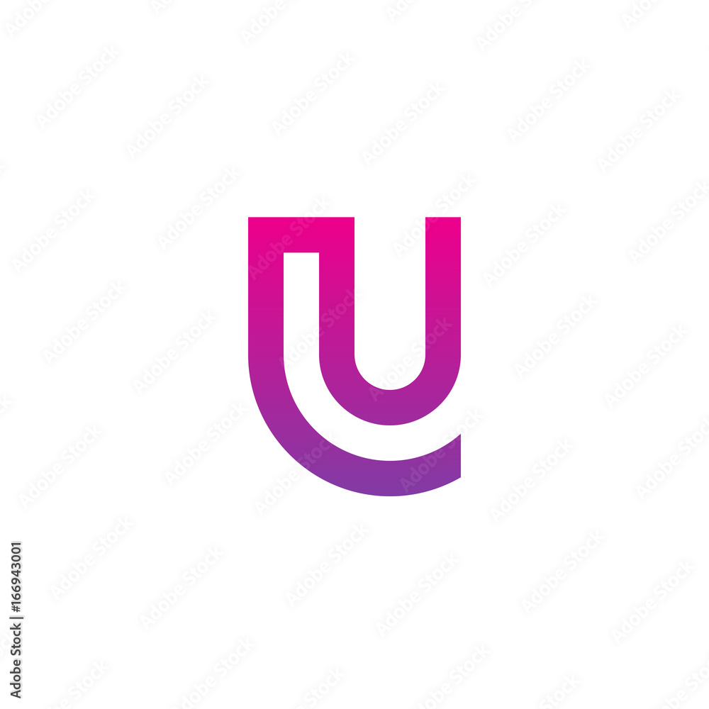 Initial letter lu, ul, u inside l, linked line circle shape logo, purple pink gradient color Initial letter lu, ul, u inside l, linked line circle shape logo, purple pink gradient color