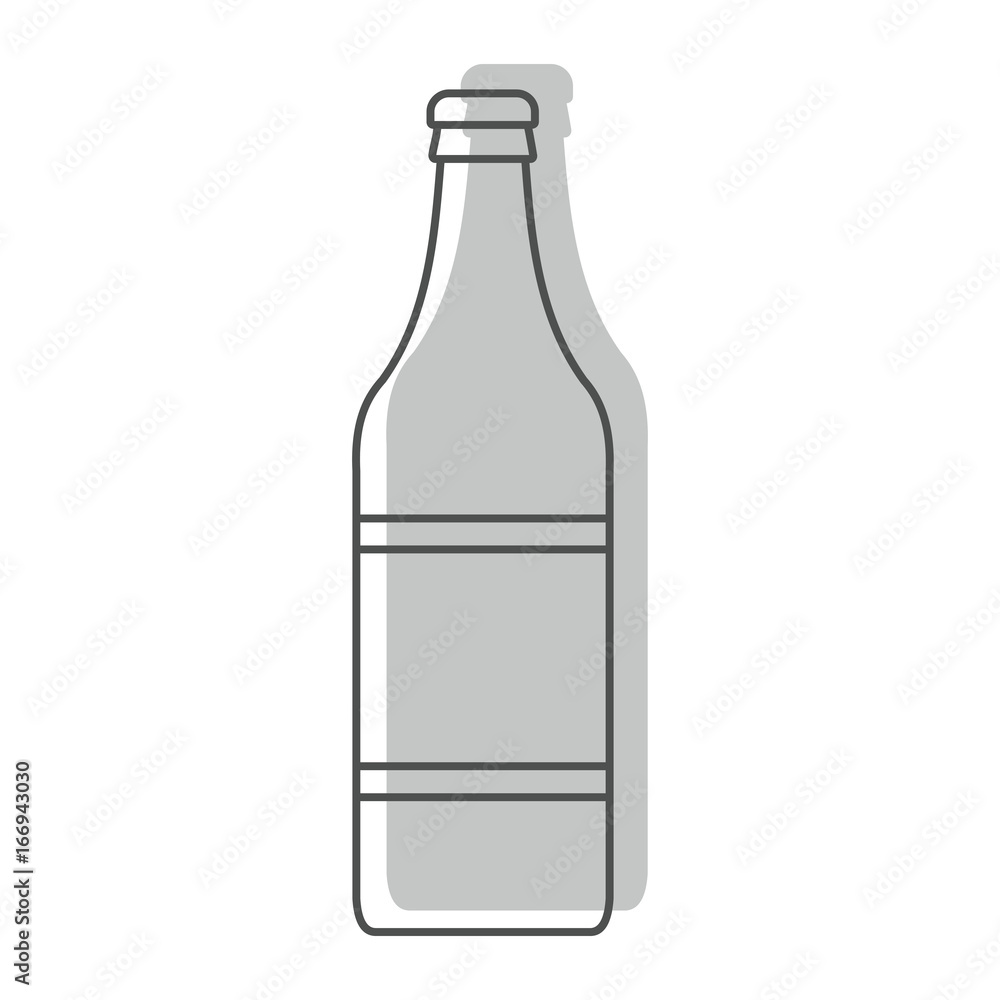 Bottle alcohol vodka in line with color silhouette style icons vector illustration for design and web isolated on white background Bottle alcohol vodka in line with color silhouette style icons vector illustration for design and web isolated on white background