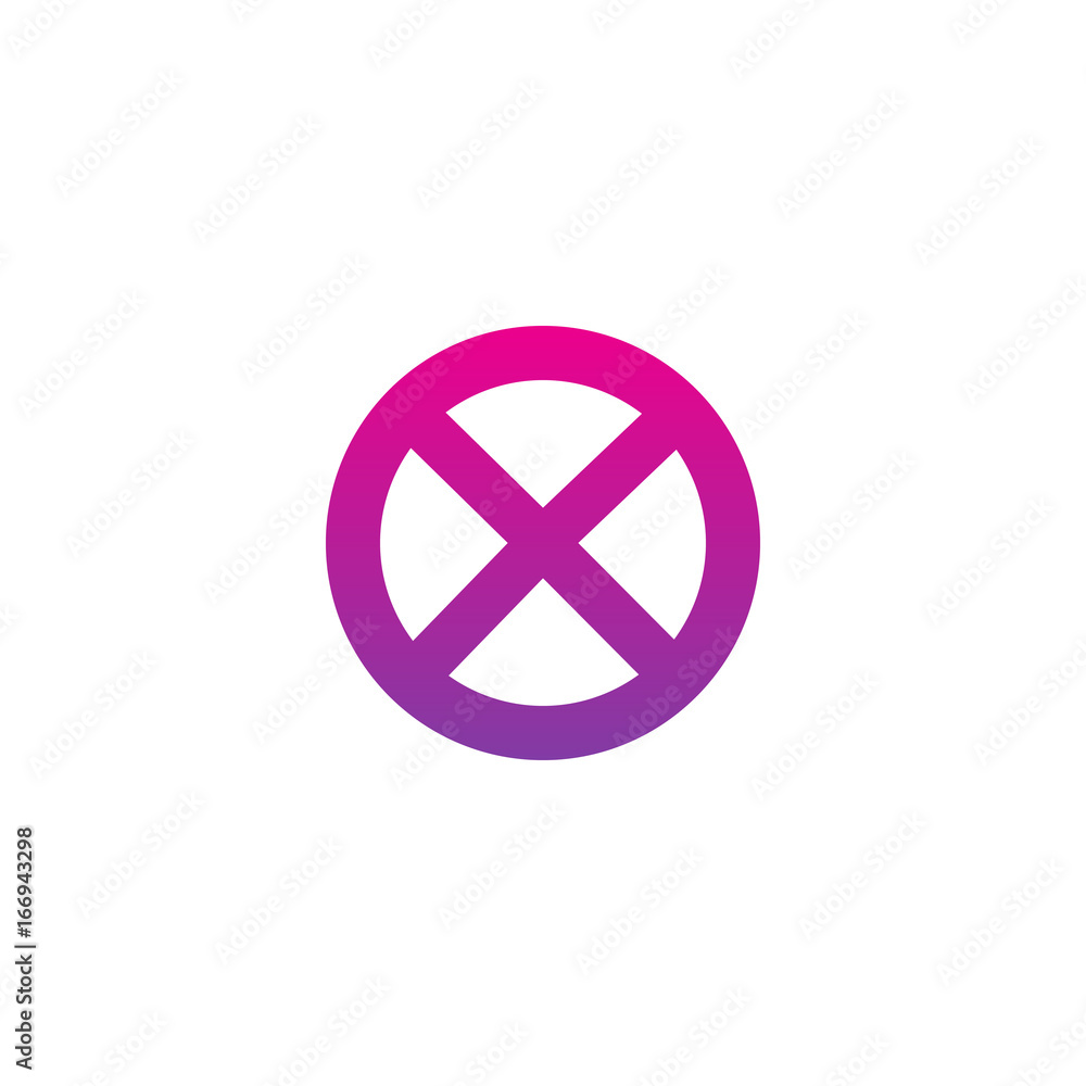 Initial letter ox, xo, x inside o, linked line circle shape logo, purple pink gradient color Initial letter ox, xo, x inside o, linked line circle shape logo, purple pink gradient color