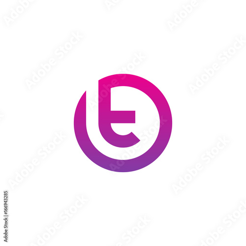 Initial letter ot, to, t inside o, linked line circle shape logo, purple pink gradient color