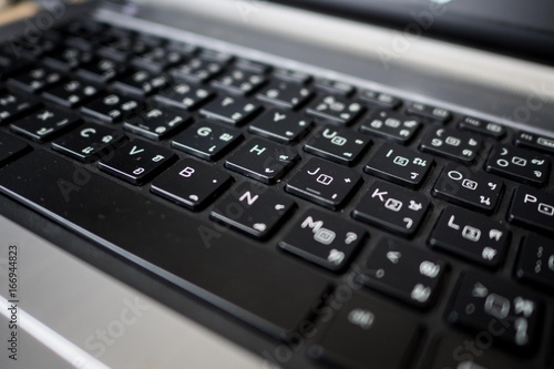 Close up Dusty keyboard.