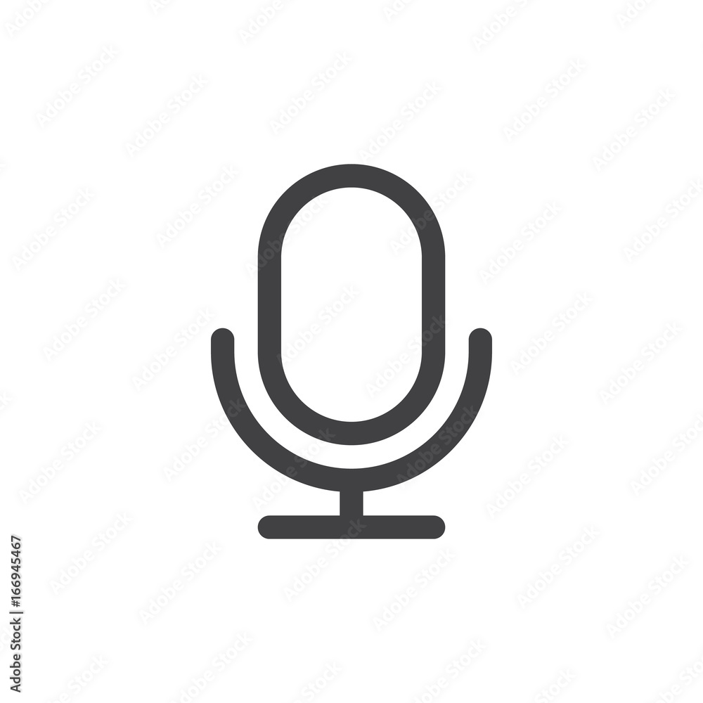 Old microphone line simple icon, outline vector sign, linear style pictogram isolated on white. Record audio symbol, logo illustration. Editable stroke. Pixel perfect vector graphics Old microphone line simple icon, outline vector sign, linear style pictogram isolated on white. Record audio symbol, logo illustration. Editable stroke. Pixel perfect vector graphics