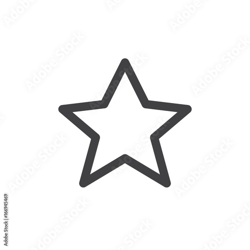 Star line simple icon, outline vector sign, linear style pictogram isolated on white. Favorite symbol, logo illustration. Editable stroke. Pixel perfect vector graphics