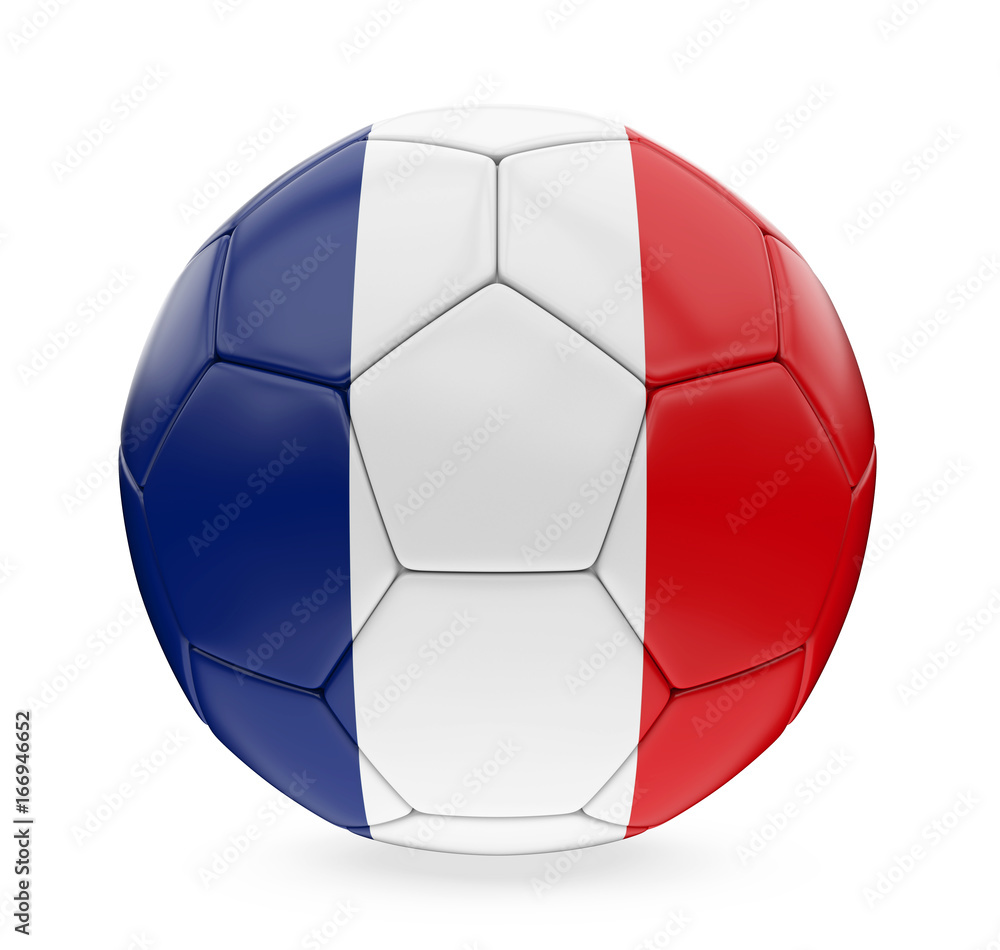 Soccer Ball France Flag Isolated Soccer Ball France Flag Isolated