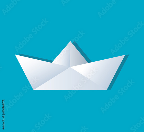 paper boat on the waves  paper boat sailing on blue water surface