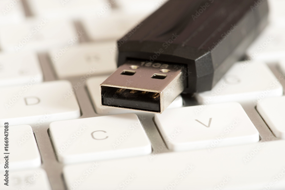 Fototapeta premium Computer und USB Stick