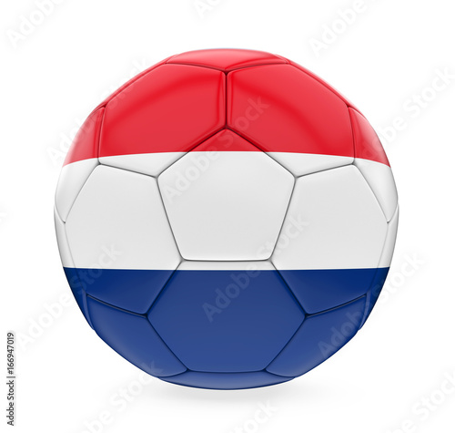 Soccer Ball Netherlands Flag Isolated