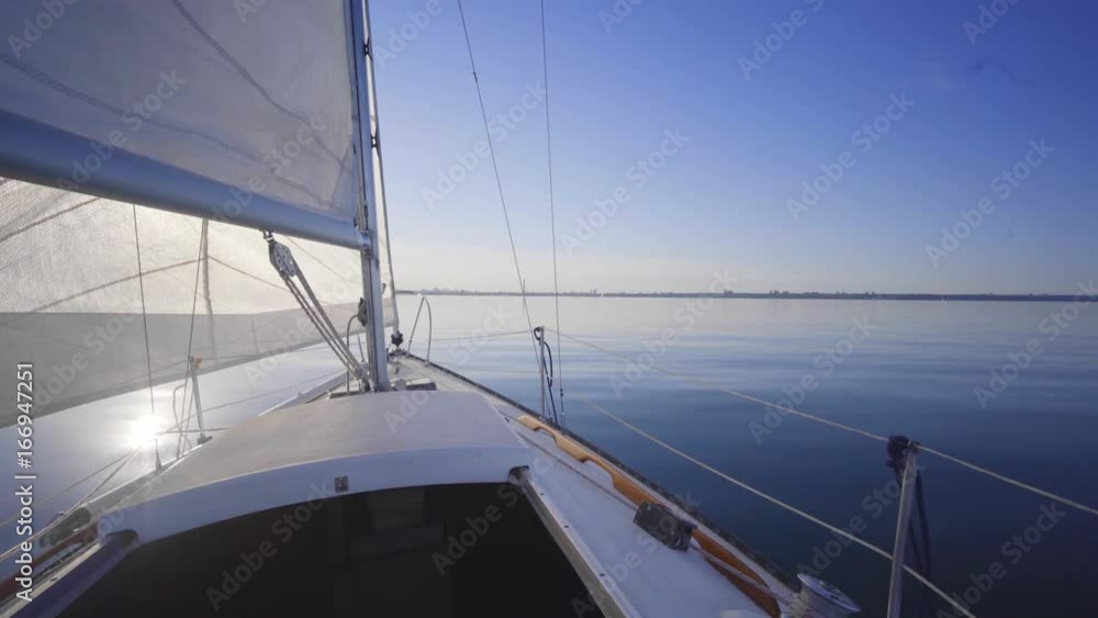 sailboat in summer on the lake ontario toronto sailboat in summer on the lake ontario toronto