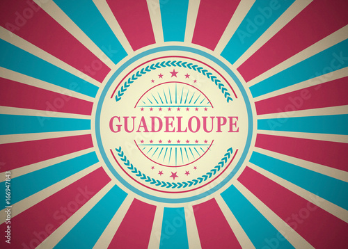 Guadeloupe Retro Vintage Style Stamp Background