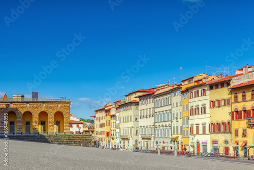 Pitti Square (Piazza pitti) in Florence - city of the Renaissance on Arno river. Italy.