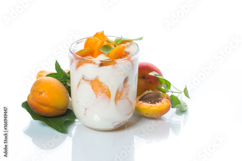 Sweet Greek yogurt with apricots
