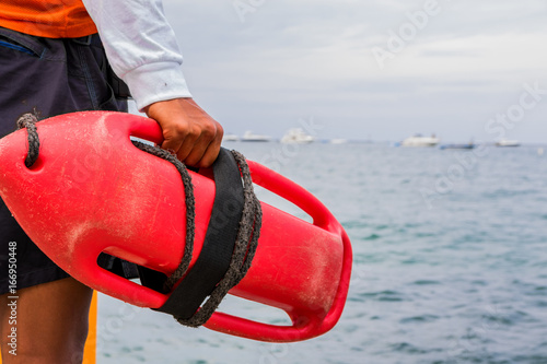 Rettungsschwimmer mit Rettungsboje, Chicago, Illinois