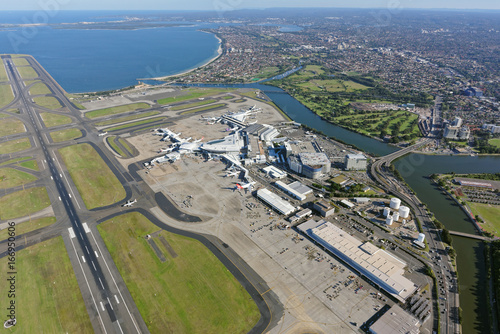 Sydney Airport, International Terminal, looking south-west towards Brighton-Le-Sands
