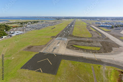 Photography Sydney Airport, looking west along Runway 25
