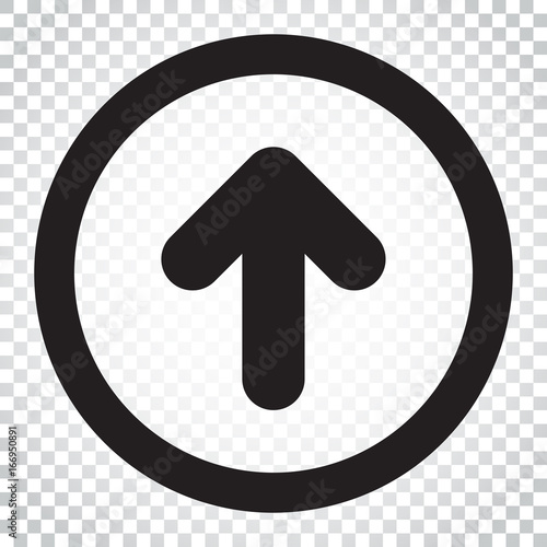 Arrow up vector icon. Forward arrow sign illustration. Business concept simple flat pictogram on isolated background.