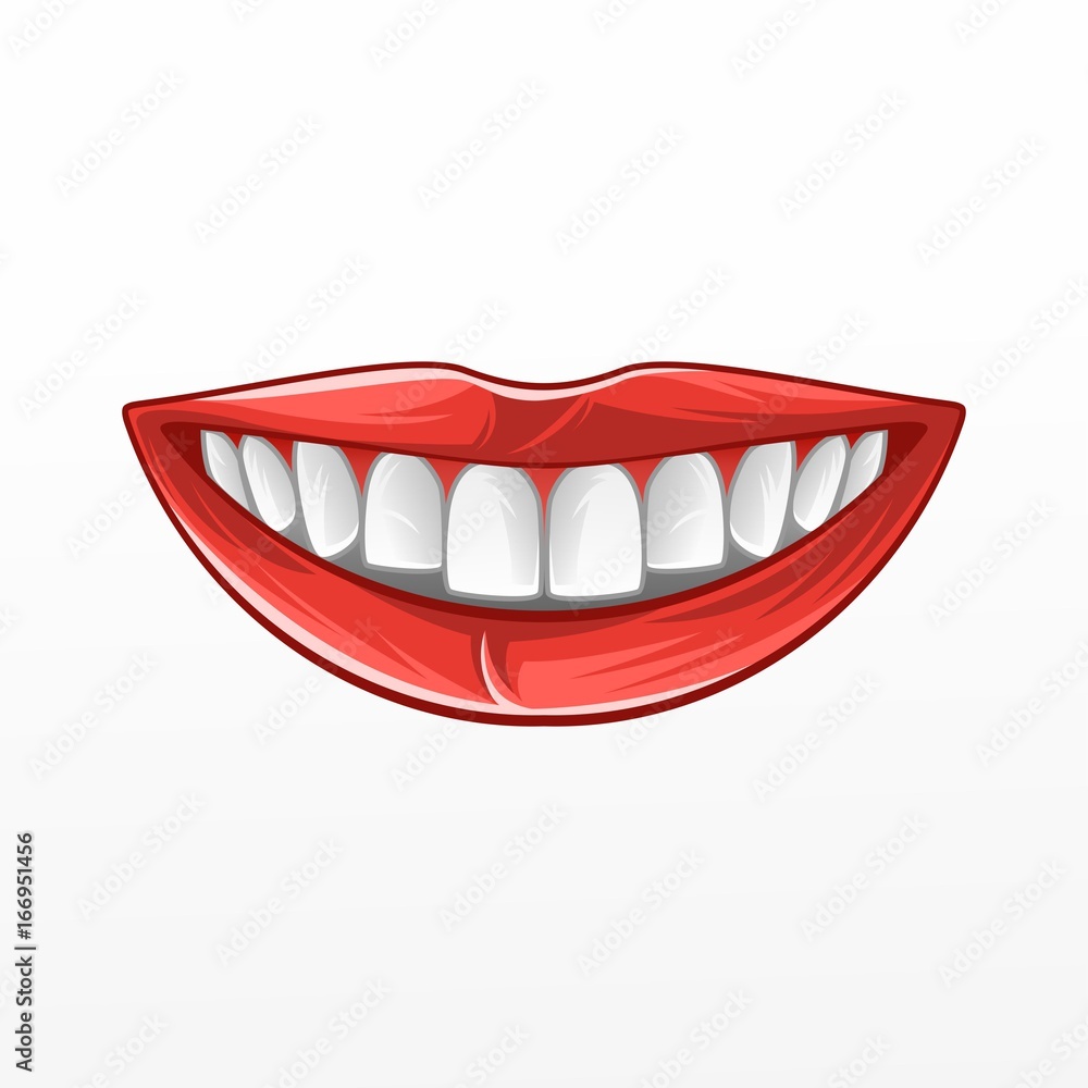 beautiful smile dental Illustration Logo Vector beautiful smile dental Illustration Logo Vector