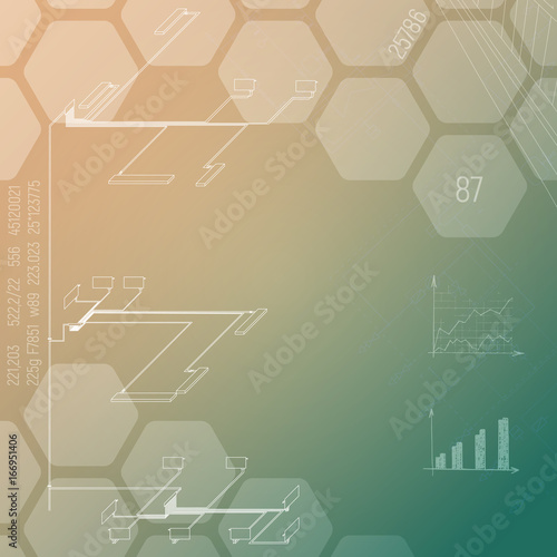 Axonometric diagram of the heating. Industry blueprint. Engineering drawing reconstruction.
