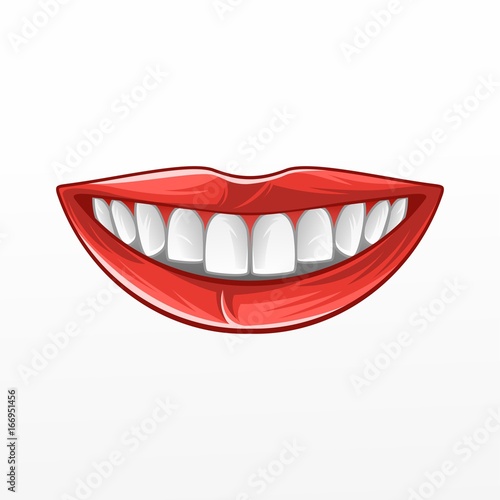 beautiful smile dental Illustration Logo Vector