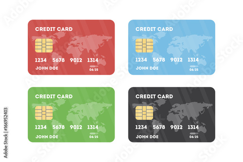 Credit card set.