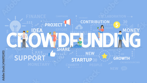Crowdfunding illustartion concept.