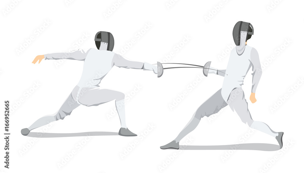 Fototapeta premium Isolated fencing athlete.