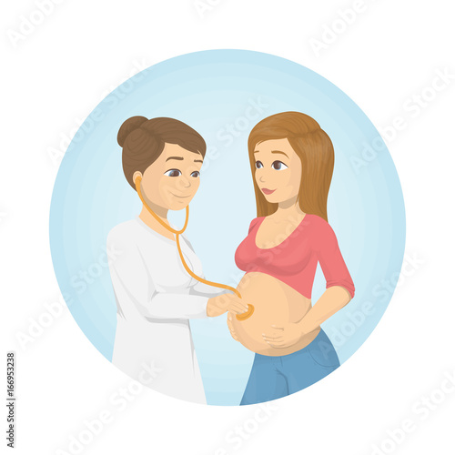 Woman and gynecologist.