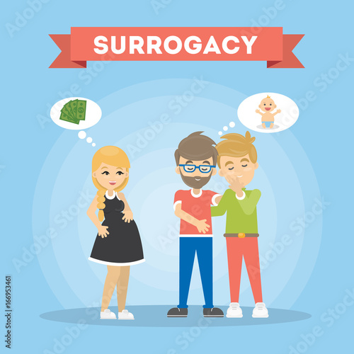 Surrogacy illustration concept.