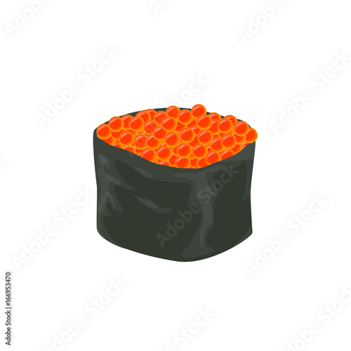 Isolated sushi roll.