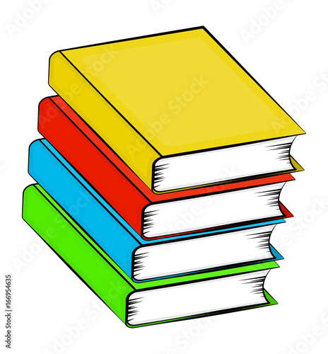 A pile of books cartoon vector symbol icon design. Beautiful illustration isolated on white background