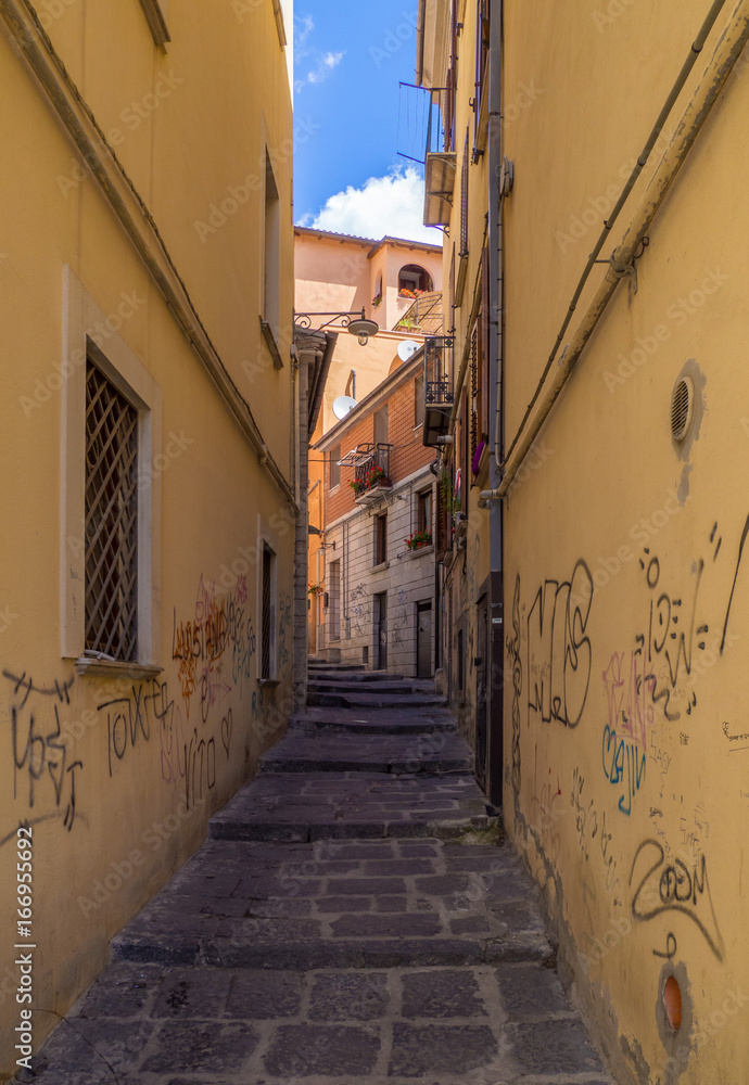 Obraz premium POTENZA, ITALY - The capital of Basilicata region, southern Italy, city rebuilt after the devastating earthquake of the year 1980.