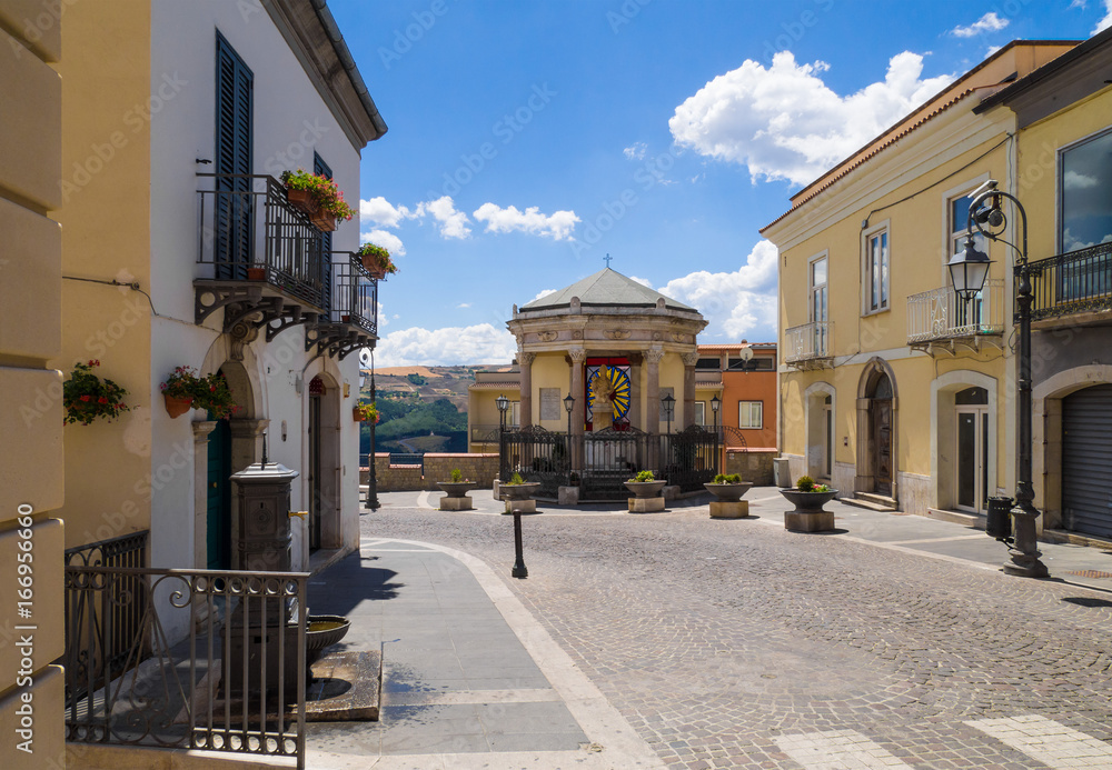 Ταπετσαρία POTENZA, ITALY - The capital of Basilicata region, southern Italy, city rebuilt after the devastating earthquake of the year 1980