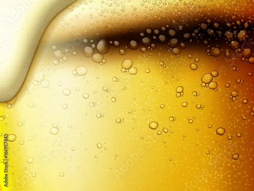 Refreshing fizzy beer background