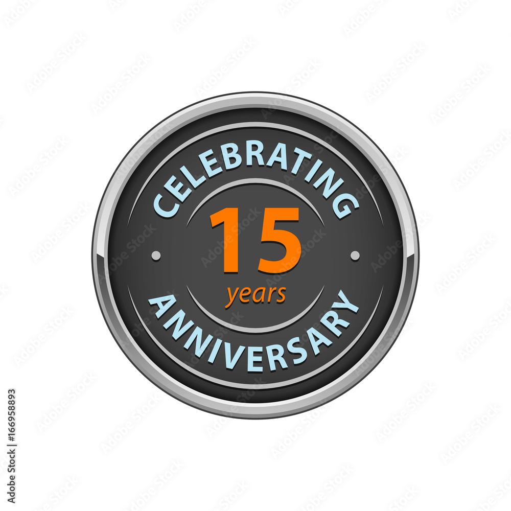 Celebrating anniversary 15 years badge Celebrating anniversary 15 years badge