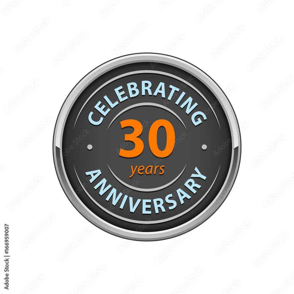 Celebrating anniversary 30 years badge 