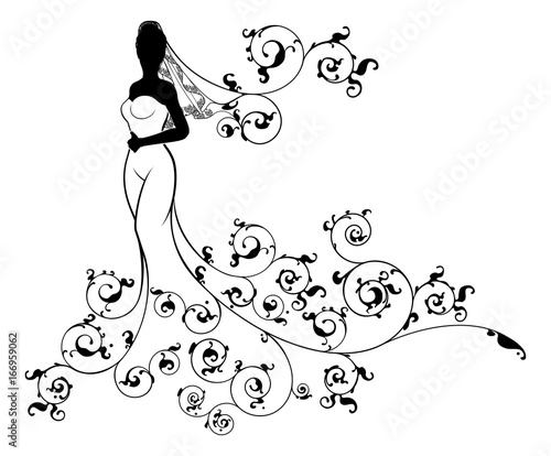 Wedding Gown Bride Silhouette