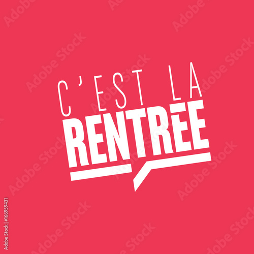 c'est la rentrée