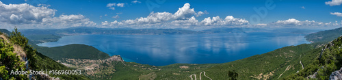 Panorama mountain area with a lake