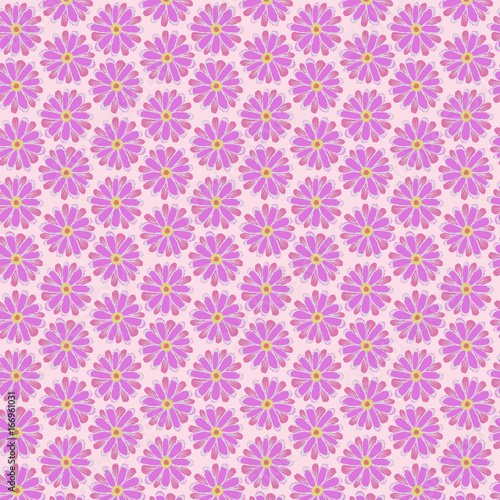 Pink flower seamless patterns