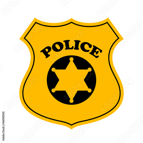 Police officer badge vector icon