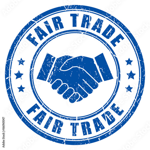 Fair trade ink vector imprint