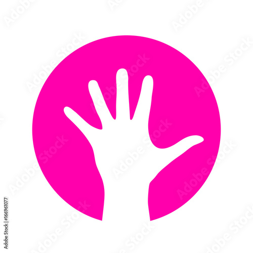 Human palm vector icon
