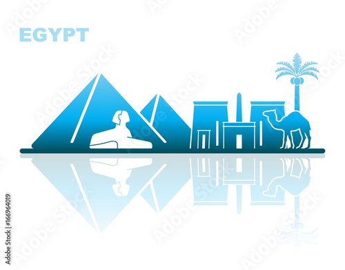 Attractions Egypt. Abstract landscape