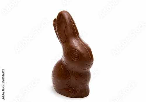 Chocolate easter bunny isolated
