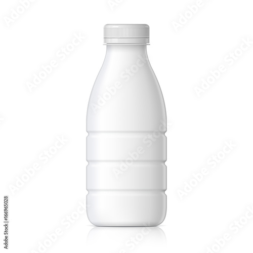 Realistic plastic bottle for water.