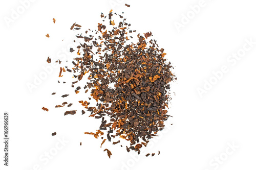 Tobacco for a tube on a white background