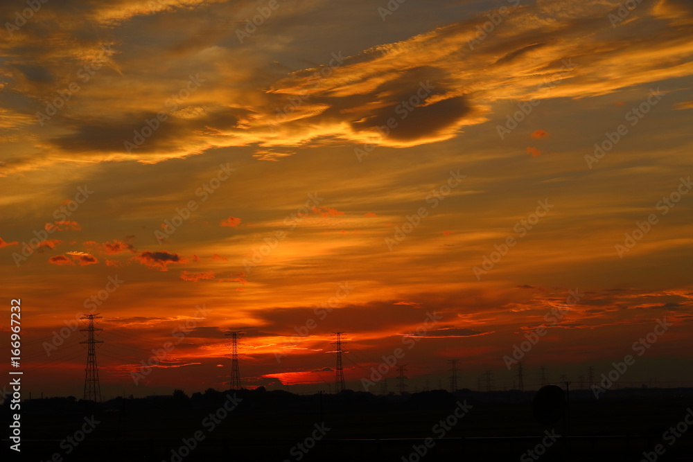Fototapeta premium ある夏の夕焼け