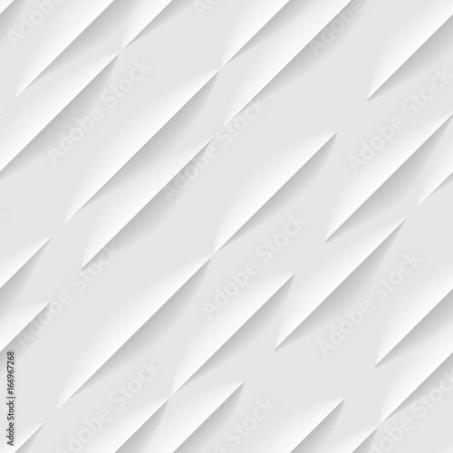 Seamless White Diagonal Lines Pattern. Embossed Effect Texture Vector Design.